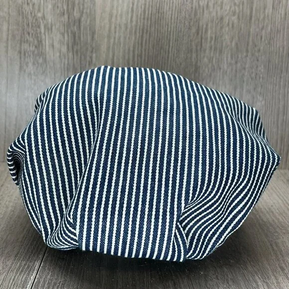 California State Railroad Museum Train Conductors Hat Adult OS USA Striped Blue - Picture 7 of 7